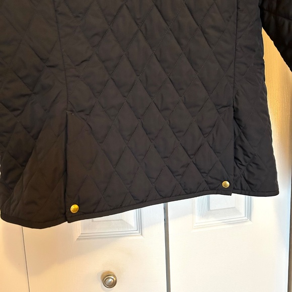 Lands’ End Women’s Quilted Zippered Short Riding Jacket Black Size M (10-12) - Picture 7 of 15